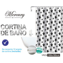 Cargar imagen en el visor de la galería, Cortina de baño impermeable de diseño moderno - Estrella