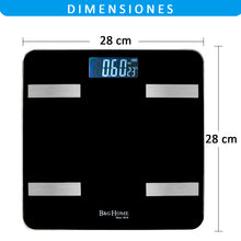 Cargar imagen en el visor de la galería, Báscula inteligente Analiza 8 Funciones, Monitores de Composición Corporal con App para Peso Corporal, Grasa, Agua, IMC, BMR, Masa Muscula