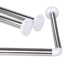 Cargar imagen en el visor de la galería, Barra de cortina de ducha de acero inoxidable color plata, modelo L.