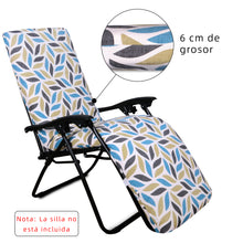 Cargar imagen en el visor de la galería, Cojín Tumbona Colchón 180x55x6cm . Ideal para Jardín, Piscina, Terraza- Forma Elíptica