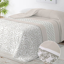 Cargar imagen en el visor de la galería, Edredón/Relleno Nórdico Estampado de Fibra Hueca 400 gr/m²- Ondas Arena