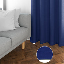 Cargar imagen en el visor de la galería, Cortinas Opacas, Blackout, Térmicas Aislantes del Frio y del Calor- Azul