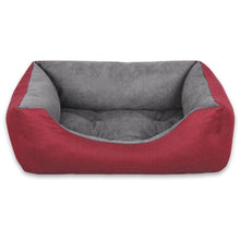 Cargar imagen en el visor de la galería, Cama para mascotas rellena de fibra - Granate - Mediana