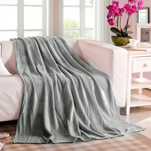 Cargar imagen en el visor de la galería, Manta Terciopelo Suave, Manta Coral- Gris Claro