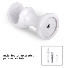 Cargar imagen en el visor de la galería, Pack de Dos Soportes para Barra de ø 28 mm- Blanco