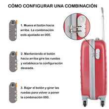 Cargar imagen en el visor de la galería, Maleta de estructura rígida - Modelo Cubo - Rojo