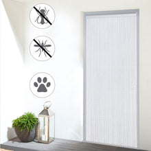 Cargar imagen en el visor de la galería, Cortinas para Interior o Exterior Cordón PVC de 90x210cm- Blanco+Transparente C1