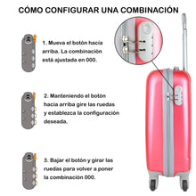 Cargar imagen en el visor de la galería, Maleta para equipaje de mano - Modelo U - Rosa