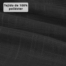 Cargar imagen en el visor de la galería, Cortinas de Salón Translúcidas, Lino, Modernas- Negro