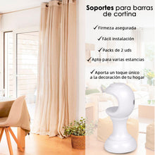 Cargar imagen en el visor de la galería, Pack de Dos Soportes para Barra de ø 28 mm- Blanco