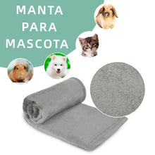 Cargar imagen en el visor de la galería, Manta para Perros, Gatos y Mascotas de Terciopelo- Gris Claro