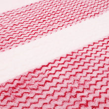 Cargar imagen en el visor de la galería, Manta Terciopelo Suave, Multiusos de Franela - Zig Zag Rojo