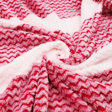 Cargar imagen en el visor de la galería, Manta Terciopelo Suave, Multiusos de Franela - Zig Zag Rojo
