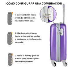 Cargar imagen en el visor de la galería, Maleta para equipaje de mano - Modelo liso - Morado