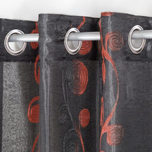 Cargar imagen en el visor de la galería, Cortinas Doble Visillos para Ventanas - 2 Piezas de 150x260cm (NEGRO)