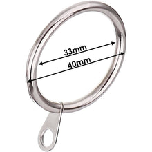 Cargar imagen en el visor de la galería, Anillos de cortina de Metal, ganchos colgantes para cortinas, varillas, anillos de gasa de alta resistencia. Plata-Dorado