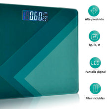 Cargar imagen en el visor de la galería, Báscula de Baño Digital ultrafina de vidrio templado para el baño con sensores de alta precisión, tecnología step-on y pantalla LCD