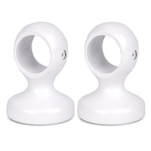 Cargar imagen en el visor de la galería, Pack de 2 Soportes Decorativos para Barra de Madera de Pared o Techo- Blanco