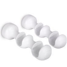 Cargar imagen en el visor de la galería, Pack de Dos Soportes de Madera para Barra Doble- Blanco