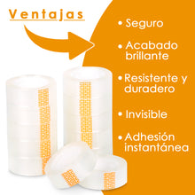 Cargar imagen en el visor de la galería, Celo o Cinta Adhesiva Transparente 18x35mm- Pack 24 rollos