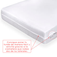 Cargar imagen en el visor de la galería, Funda de colchón 50%Algodón 50%Poliéster, cierre con cremallera.