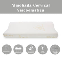 Cargar imagen en el visor de la galería, Almohada cervical viscoelástica 70x33 cm.