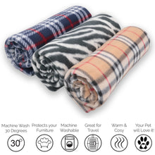 Cargar imagen en el visor de la galería, Mantas suave de felpa para mascotas - Pack 3 Dibujo - 130x160cm