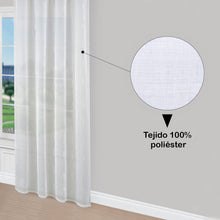 Cargar imagen en el visor de la galería, Cortinas Translúcidas Bordadas de un Visillo 2 Piezas- Blanco