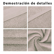Cargar imagen en el visor de la galería, Juego de Toallas 100% Algodón de 500gsm.2Baño+2Mano+4Bide, Arena