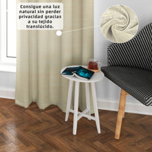 Cargar imagen en el visor de la galería, Cortinas de Salón Translúcidas, Lino, Modernas- Camel