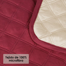 Cargar imagen en el visor de la galería, Funda de Sofá Reversible con Reposabrazos - Granate