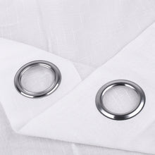 Cargar imagen en el visor de la galería, Cortinas Translúcidas Bordadas de un Visillo 2 Piezas- Blanco