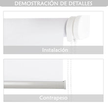 Cargar imagen en el visor de la galería, Estor Enrollable Translúcido Liso Blanco