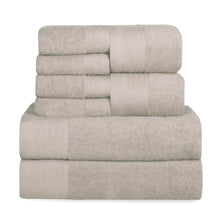 Cargar imagen en el visor de la galería, Juego de Toallas 100% Algodón de 500gsm.2Baño+2Mano+4Bide, Arena