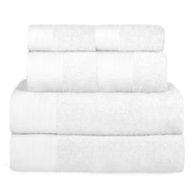 Cargar imagen en el visor de la galería, Juego de Toallas 100% Algodón de 500gsm.2Baño+2Mano+2Bide, Blanco
