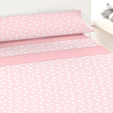 Cargar imagen en el visor de la galería, Juego Sábanas de Verano y Entretiempo 50% Algodón y 50% poliéster- Lunares Rosa