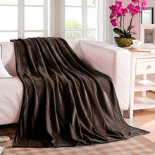 Cargar imagen en el visor de la galería, Manta Terciopelo Suave, Manta Coral- Marrón