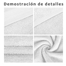 Cargar imagen en el visor de la galería, Juego de Toallas 100% Algodón de 500gsm.2Baño+2Mano+4Bide, Blanco