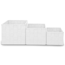 Cargar imagen en el visor de la galería, Pack de 3 Cajas de Almacenaje Decorativas- Blanco