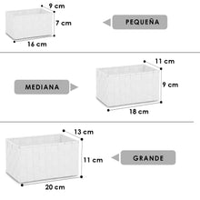 Cargar imagen en el visor de la galería, Pack de 3 Cajas de Almacenaje Decorativas- Blanco