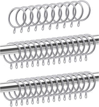 Cargar imagen en el visor de la galería, Anillos de cortina de Metal, ganchos colgantes para cortinas, varillas, anillos de gasa de alta resistencia. Plata-Dorado