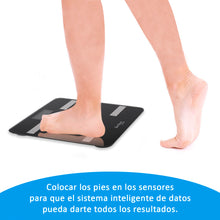 Cargar imagen en el visor de la galería, Báscula inteligente Analiza 8 Funciones, Monitores de Composición Corporal con App para Peso Corporal, Grasa, Agua, IMC, BMR, Masa Muscula