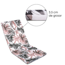 Cargar imagen en el visor de la galería, Cojín de Tumbona 120x50x3,5cm- Hojas Marrón