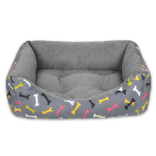 Cargar imagen en el visor de la galería, Cama para mascotas rellena de fibra - Hueso - Grande