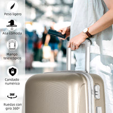 Cargar imagen en el visor de la galería, Maleta de estructura rígida - Mediana - Champange