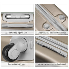 Cargar imagen en el visor de la galería, Maleta de estructura rígida - Mediana - Champange