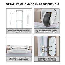 Cargar imagen en el visor de la galería, Maleta para equipaje de mano - Modelo U - Marrón