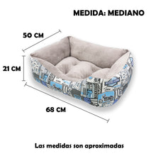 Cargar imagen en el visor de la galería, Cama para mascotas rellena de fibra - Route 66 - Mediana