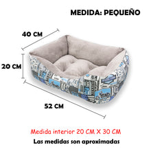 Cargar imagen en el visor de la galería, Cama para mascotas rellena de fibra - Route 66 - Pequeña