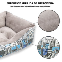 Cargar imagen en el visor de la galería, Cama para mascotas rellena de fibra - Route 66 - Pequeña